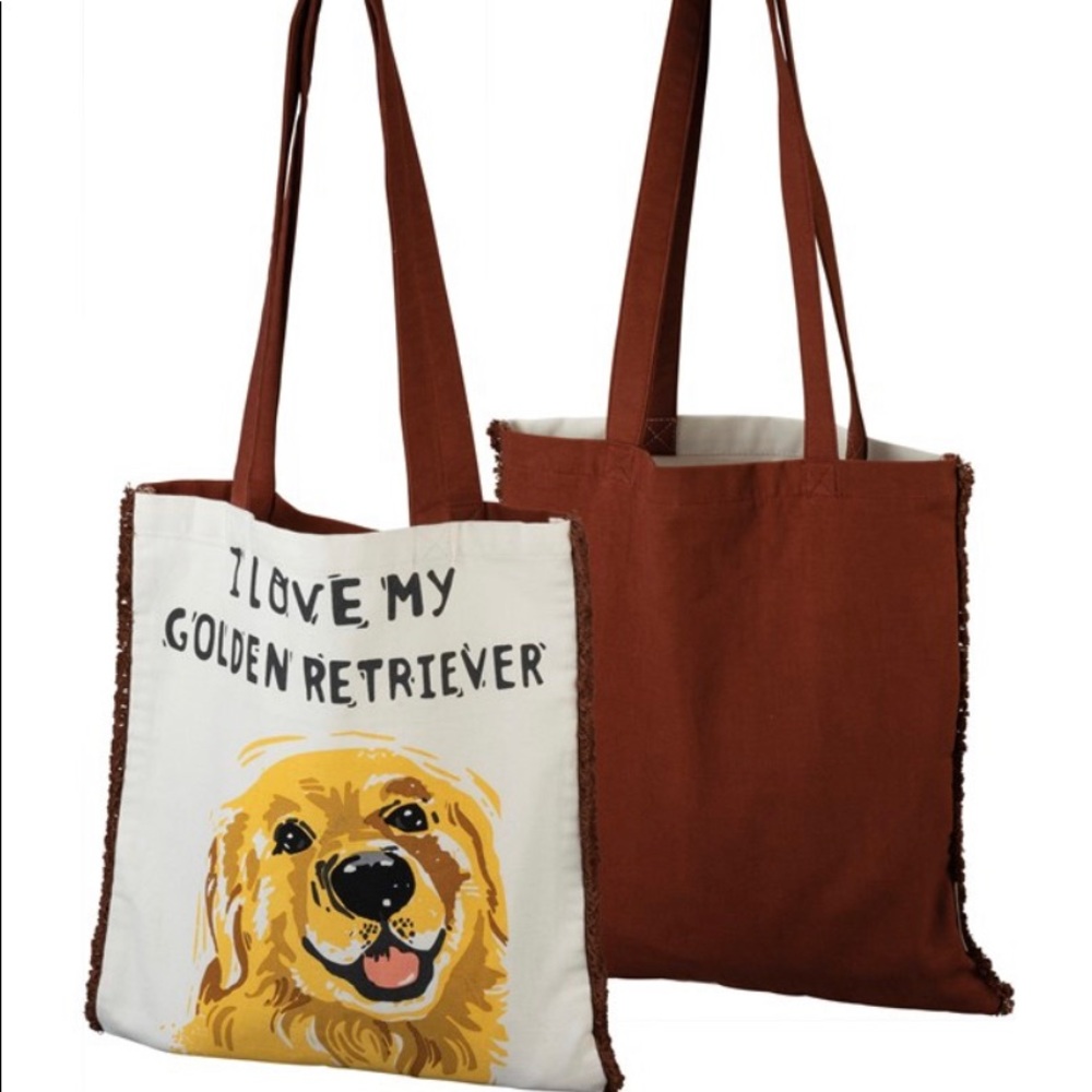 I love my Golden tote shoulder bag Retriever NEW Fabric Cloth Carry All